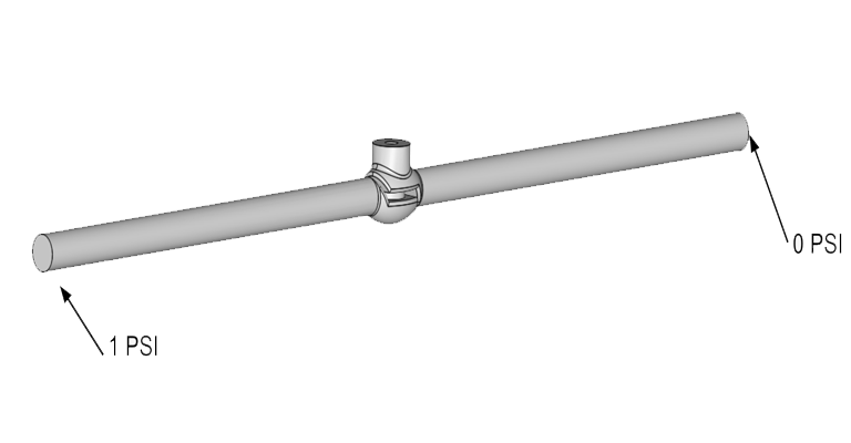 截止閥CAD模型，1 PSI 0 PSI